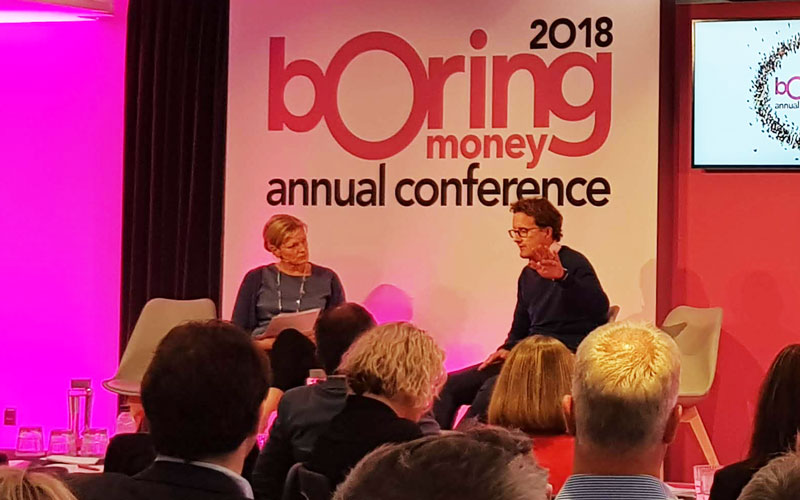 Simon Rogerson, Co-founder and CEO of Octopus at the Boring Money Annual Conference